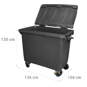 Contenedor de basura Gris 1100 litros