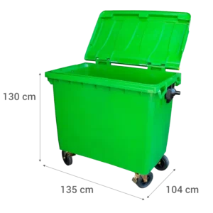 Contenedor de basura Verde 1100 litros