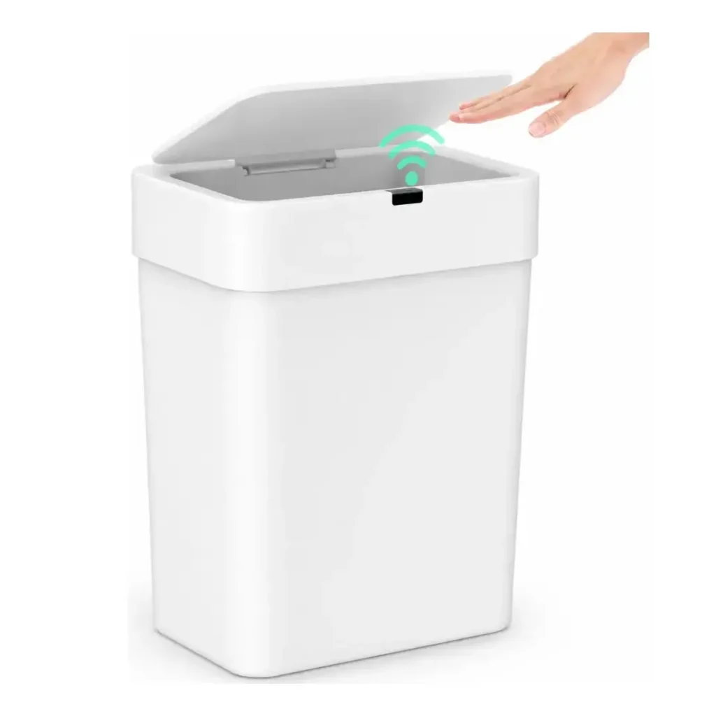 Basurero inteligente con sensor automático 15l Blanco