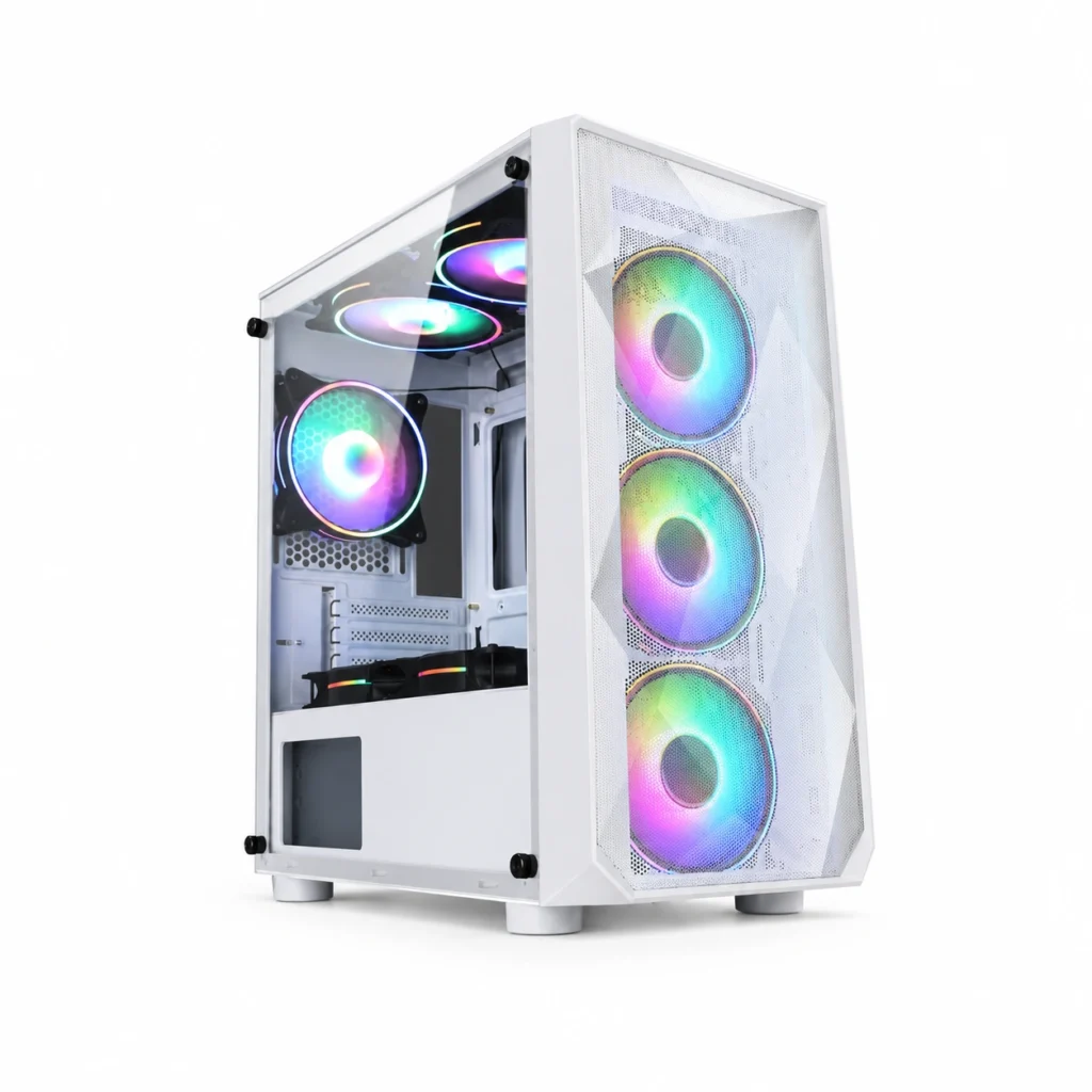 Gabinete Gamer Power Train Blanco TC01