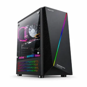 Gabinete Gamer Power Train Negro TC03